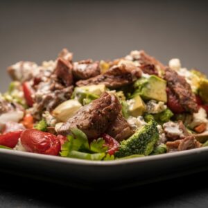 Beef Steak with Boiled Vegetable Salad